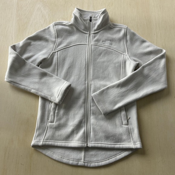 The North Face Jackets & Blazers - The North Face Jacket Womens Small White Fleece Full Zip Pockets Lightweight